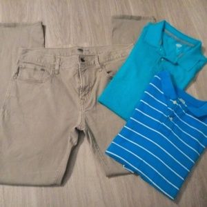 3 PC Old Navy Khakis 34x34